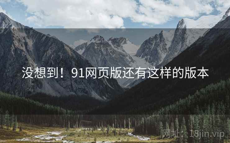 没想到！91网页版还有这样的版本