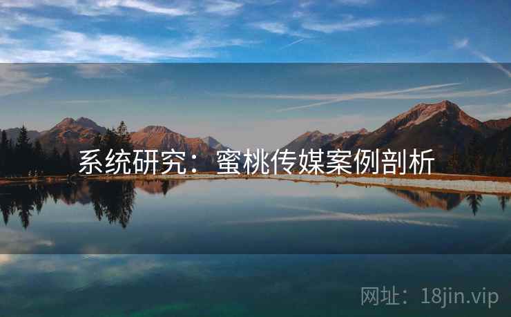 系统研究：蜜桃传媒案例剖析