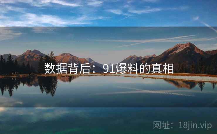 数据背后：91爆料的真相