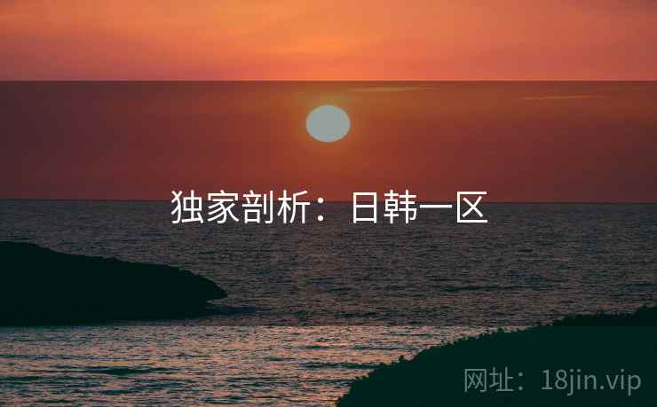 独家剖析：日韩一区