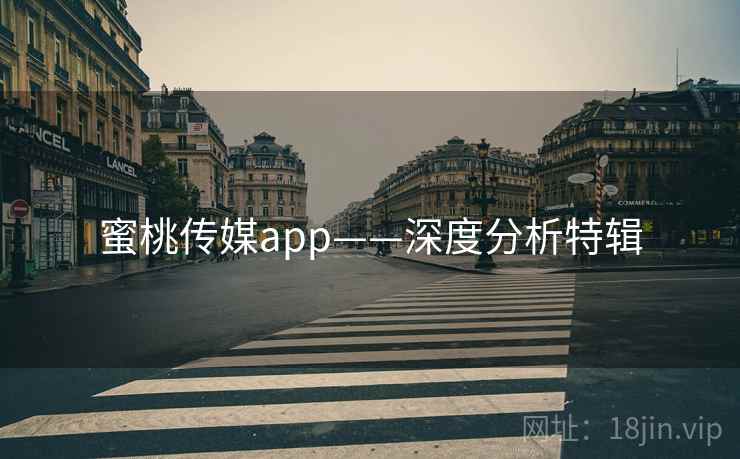 蜜桃传媒app——深度分析特辑