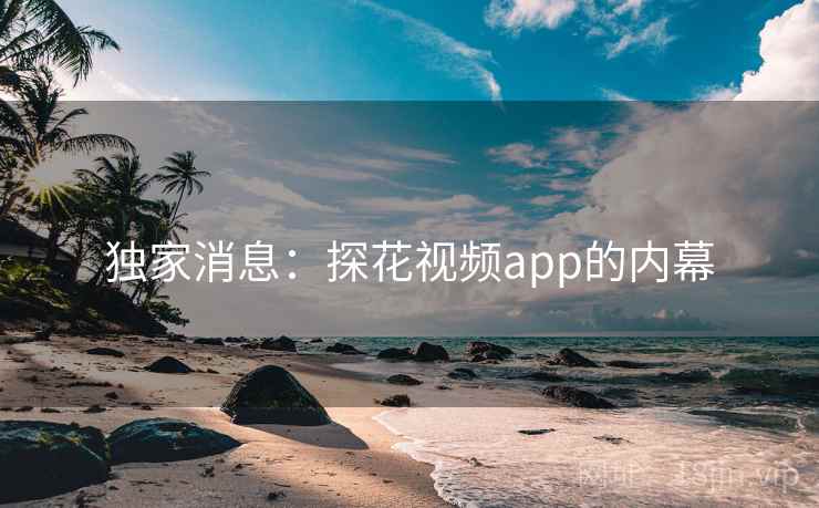 独家消息:探花视频app的内幕